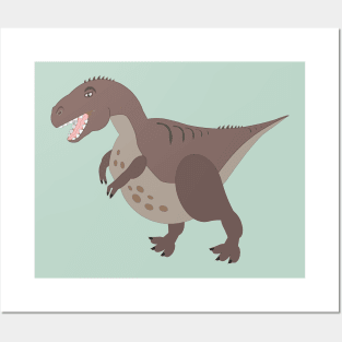 Cute Baby T-Rex Cartoon Dinosaur Posters and Art